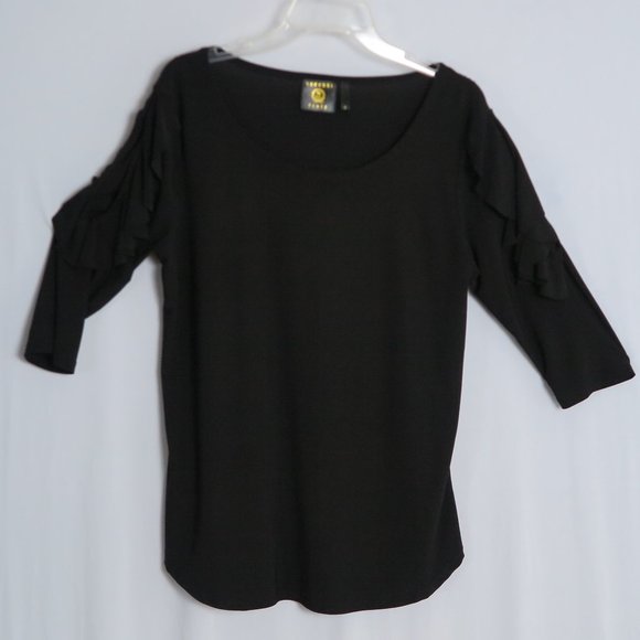 Vintage Italian Graphic Slinky Top (M)